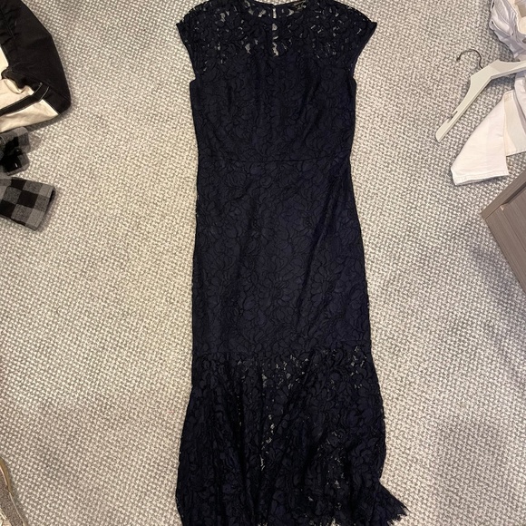 Gorgeous Banana Republic navy lace dress. NWT— - Picture 3 of 5